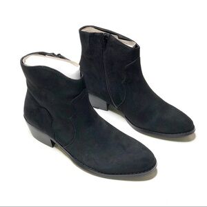 Comfortview Faux Suede Ankle Booties Black Style: Lacy NIB 7.5